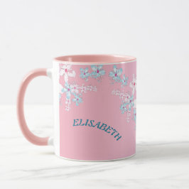 Rosa und blaue Sakura japanische Kirschblüte Tasse