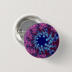 Rosa und blaue Sonnenbrille Button