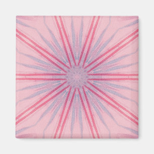 Rosa und blaue Spokes Kaleidoskop Magnete