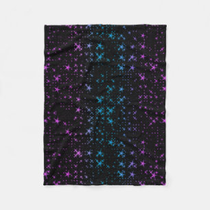 Rosa und blaue Sterne Fleecedecke