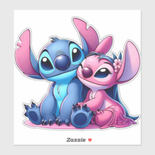 Rosa und blaue Stifte Aufkleber