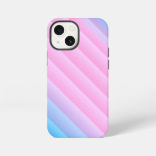 Rosa und blaue Streifen, schöne Pastellfarben iPhone 13 Mini Hülle