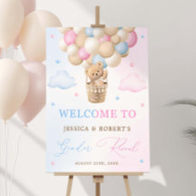 Rosa und blaue Teddybären-Geschlecht: Schaumkarton