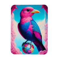 Rosa und blaue Vögel