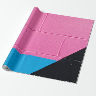 Rosa und blaue Wand Geschenkpapier