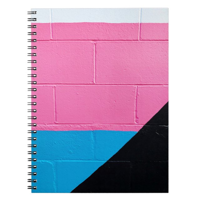 Rosa und blaue Wand Notizblock (Vorderseite)