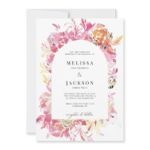 Rosa und blaue Wasserfarbe Blume Hochzeit