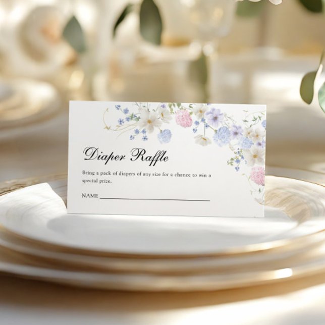 Rosa und blaue Wildblume Geschlecht offenbaren Win Begleitkarte (Von Creator hochgeladen)