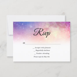 Rosa und blaue Wolken - Rsvp-Karte RSVP Karte