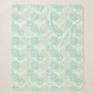 Rosa und blauer Dahlias Sherpa Blanket-Meer Grün Sherpadecke