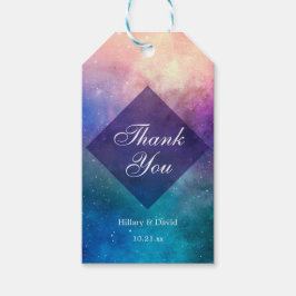 Rosa und Blauer Nebel Geschenkanhänger