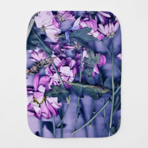 Rosa und Blaues Blumen-Baby-Bibs