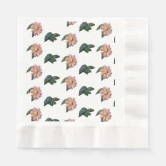 Rosa und blaues Blumenpapier Napkin Serviette
