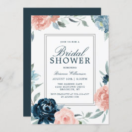 Rosa und blaues Brautparty Einladung