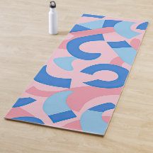Rosa und Blaues Doodle-Muster