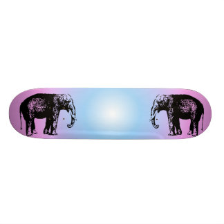 Rosa und blaues Elefant-Skateboard Skateboard