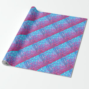 Rosa und blaues Funkelglitter Geschenkpapier