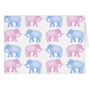Rosa und blaues indischer Elefant-Muster