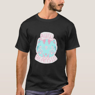Rosa und blaues Kätzchen Aww Süße Geleeballpfoten T-Shirt