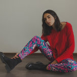 Rosa und blaues Mandala-Muster Leggings<br><div class="desc">Mandala Pattern</div>