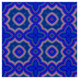 Rosa und blaues marokkanisches geometrisches Muste Stoff
