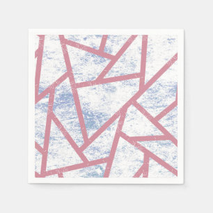 Rosa und blaues Mosaikmuster Serviette