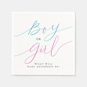 Rosa und blaues Party für Junge oder Mädchen Serviette