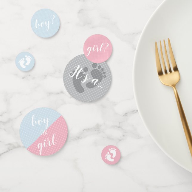 Rosa und blaues Party zur Aufdeckung des Geschlech Konfetti (Gruppe)