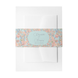 Rosa und blaues Shabby Chic Einladungsbanderole