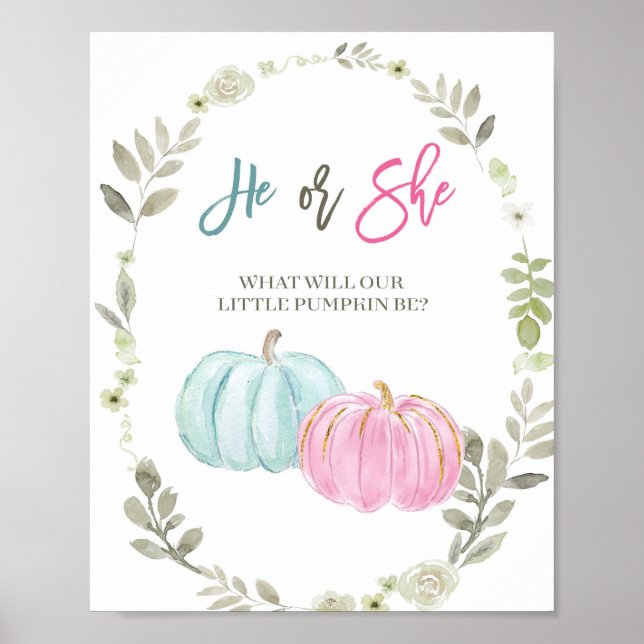 Rosa und Blue Pumpkin-Abstimmungsgremium Poster (Vorne)