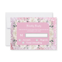 Rosa und blumengeschmückte UAWG und Reaktionskarte