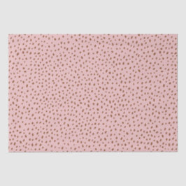 Rosa und Boho Terracotta Brown Dots Babydusche Seidenpapier