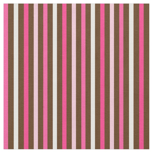 Rosa und braun, 15-Streifen Stoff (Nahaufnahme)
