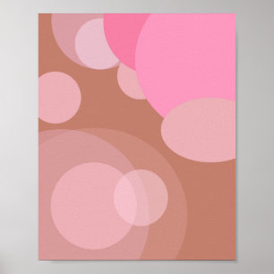 rosa und braun Abstrakt Poster