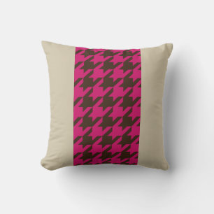Rosa und braun kariert mit Monogramm Kissen