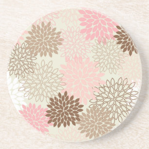 rosa und braun-mattes Muster Untersetzer