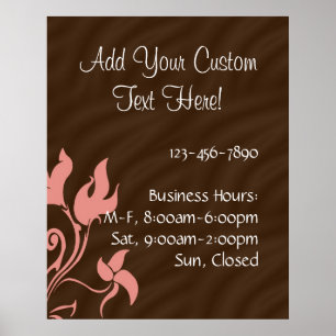 Rosa und braun wirbeln poster