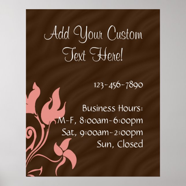 Rosa und braun wirbeln poster (Vorne)