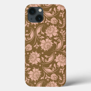 rosa und braune Blumenmuster Case-Mate iPhone Hülle