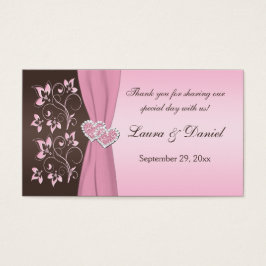 Rosa und braune Blüten, Gastgeschenk Hochzeit des