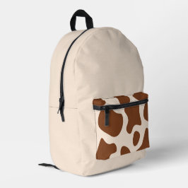 Rosa und braune Kuh Bedruckter Rucksack