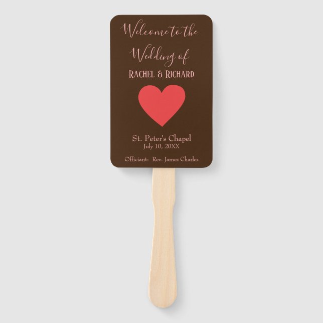 Rosa und braune Schönheit Fächer (Vorderseite)