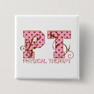 rosa und braune Tupfen Pints Button