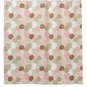 Rosa-und Brown-Mama-Muster Duschvorhang