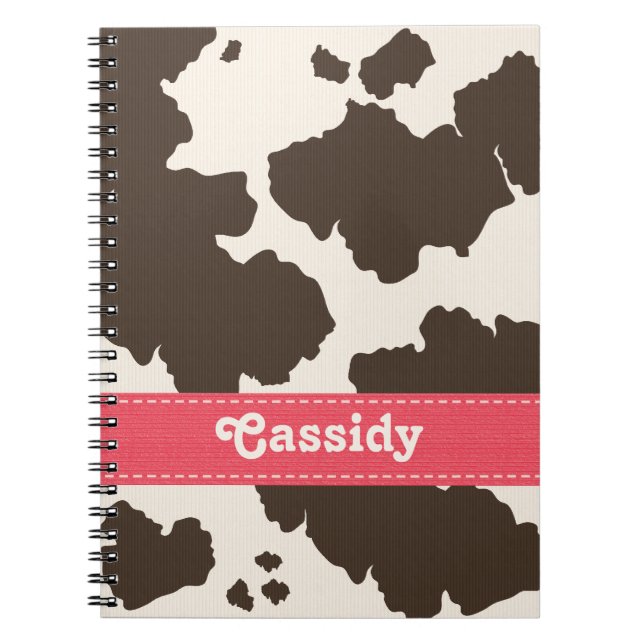 Rosa und Brown-Rindleder-Notizbuch-Zeitschrift Notizblock (Vorderseite)