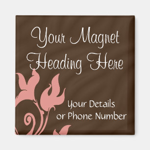 Rosa und Brown-Strudel Magnet