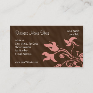 Rosa-und Brown-Strudel-Make-upkünstler oder Salon Visitenkarte