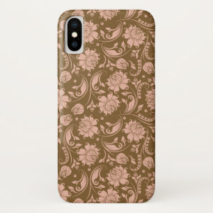 Rosa und Brownblumenmuster Case-Mate iPhone Hülle
