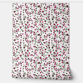 Rosa und Burgund Berries und Reben Tapete