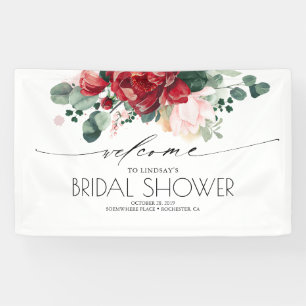 Rosa und Burgund Rotes Brautparty Banner